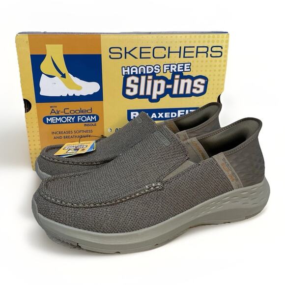Skechers Men's Slip-ins Parson Ralven Size 11.5 Taupe Slip On Shoes 204804 Brown - Picture 1 of 9